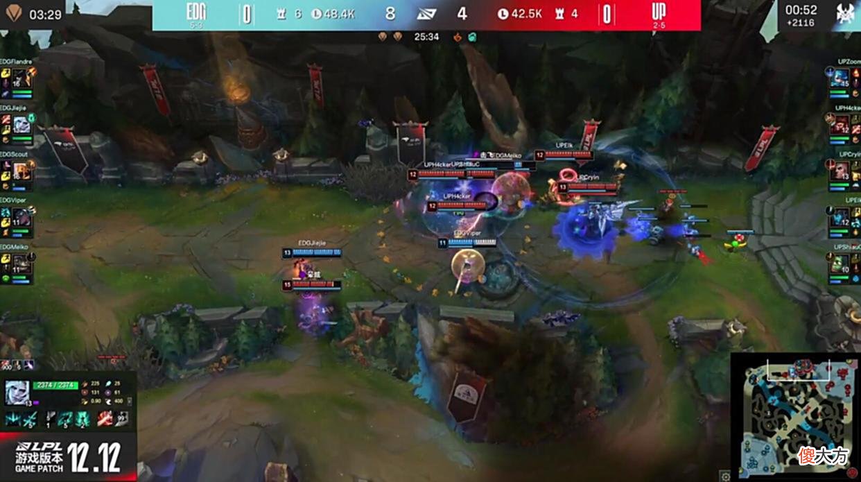 【游戏世界】LPL夏季赛：Scout无敌沙皇1推3埋葬对手！EDG横扫UP结束连败