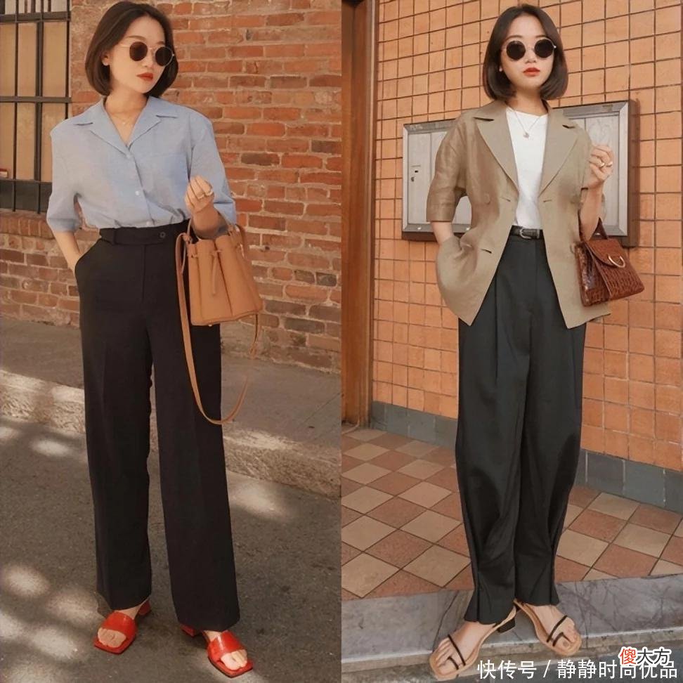 【就爱时尚】谁说小个子不适合穿“长裤”？这位博主的搭配值得学，很显高