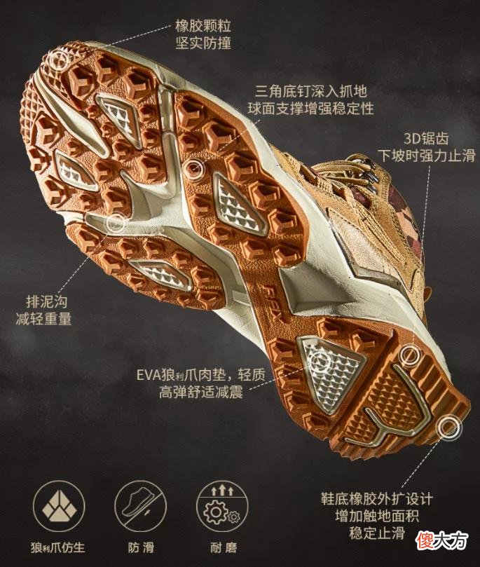 【就爱时尚】鞋界「仿生狼」，死抓地面！“荷叶”牛皮鞋面，反弹雨水，无惧户外