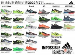 【就爱时尚】阿迪达斯跑鞋矩阵——2022年7月