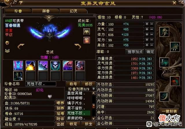 【游戏世界】天龙八部：85级宝宝收藏家，一身极品宝宝，价值1个5级号