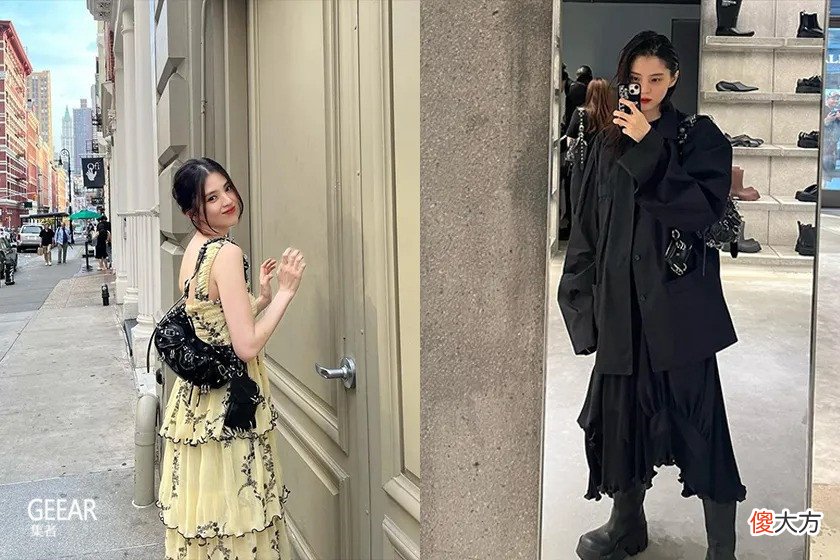 【就爱时尚】从机场到纽约街头，韩韶禧多套甜美与型格兼备的造型！