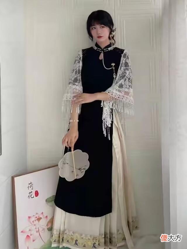 【时尚一点】“上面旗袍，下面马面裙”的穿法真美！时髦显瘦，还很高级