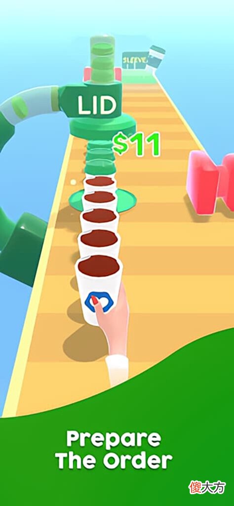【游戏世界】Rollic跑酷经营混合游戏《CoffeeStack》跑酷制作经营销售