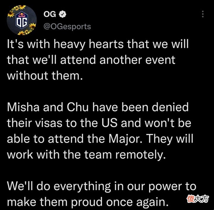 【游戏迷】Dota2-主教练又在热身了?OG战队成员签证被拒,Ceb再度披甲上阵