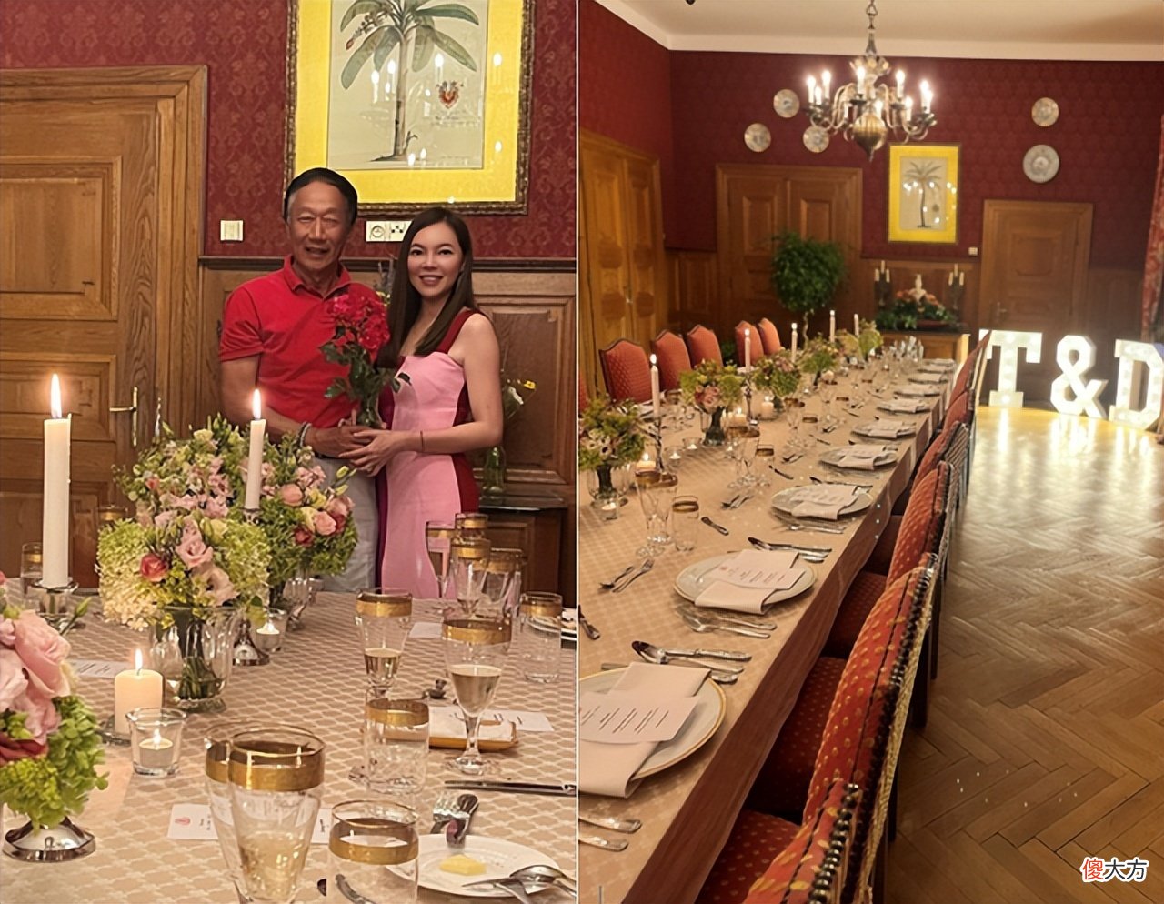 【就爱时尚】富士康老板娘晒结婚周年宴,47岁穿拼色裙优雅大气,看着就像阔太
