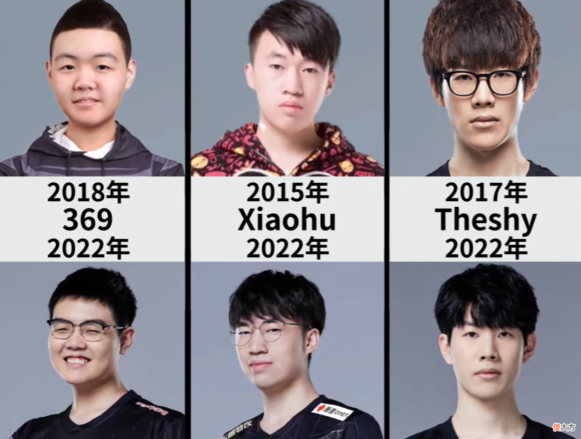 【游戏迷】LOL选手外貌变化：LWX眉毛太传神，Ming像非洲外援，lqs削骨了？