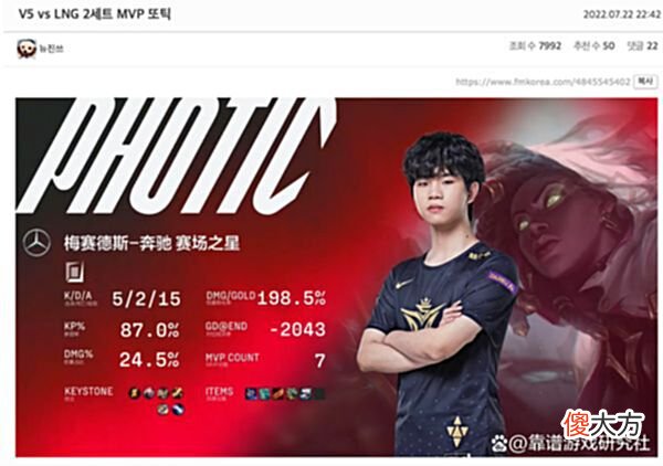 【游戏世界】LOL:韩网热议LNG输给V5,新上单太业余了,阿乐自曝正在找新队伍