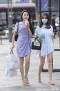 【时尚一点】西服领连衣裙，端庄优雅，在浪漫紫配色的衬托下，温婉贤淑