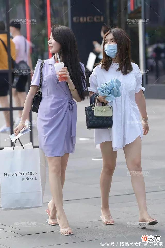 【时尚一点】西服领连衣裙，端庄优雅，在浪漫紫配色的衬托下，温婉贤淑
