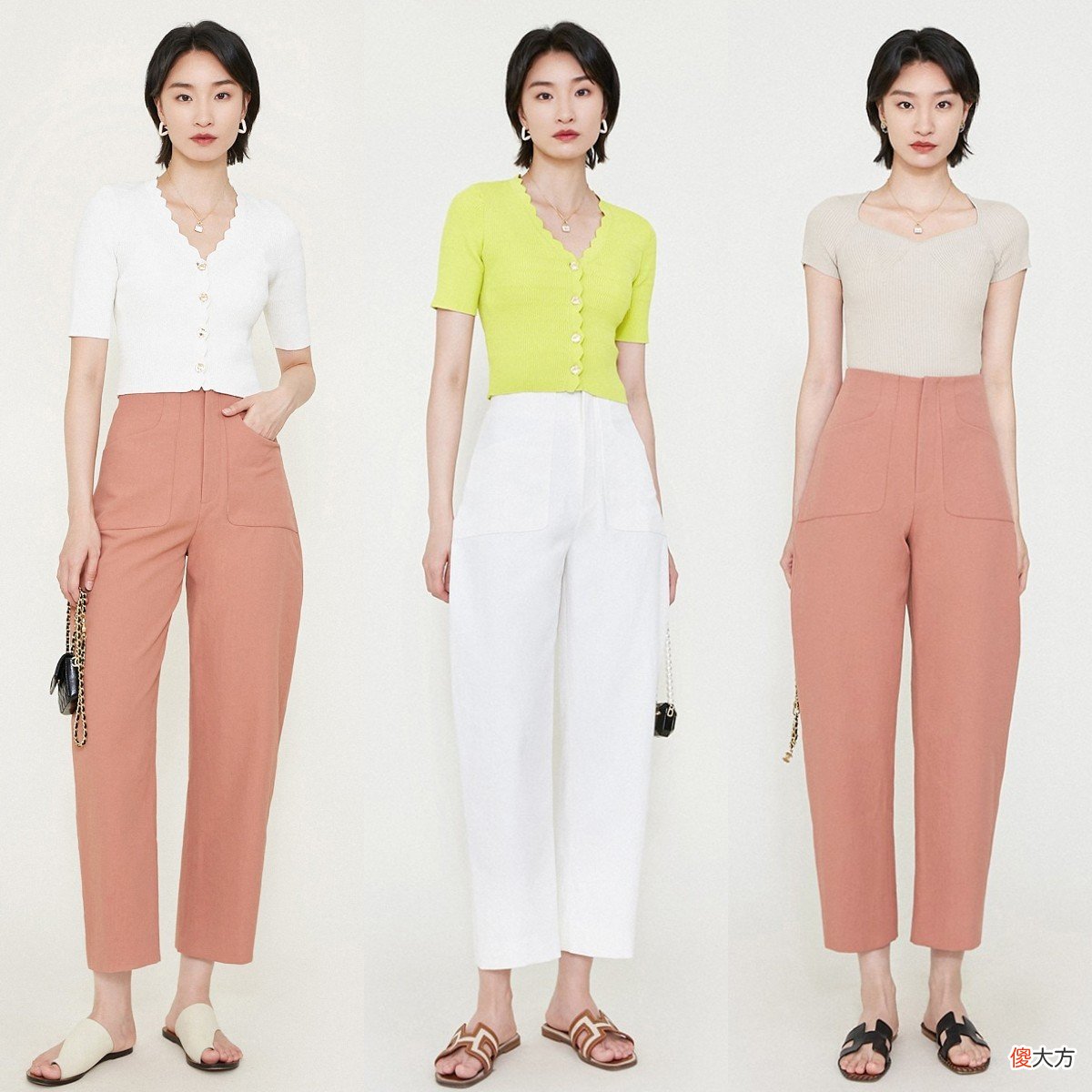 【就爱时尚】短上衣＋九分裤，早秋流行这样穿，洋气显腿长，适合小个子