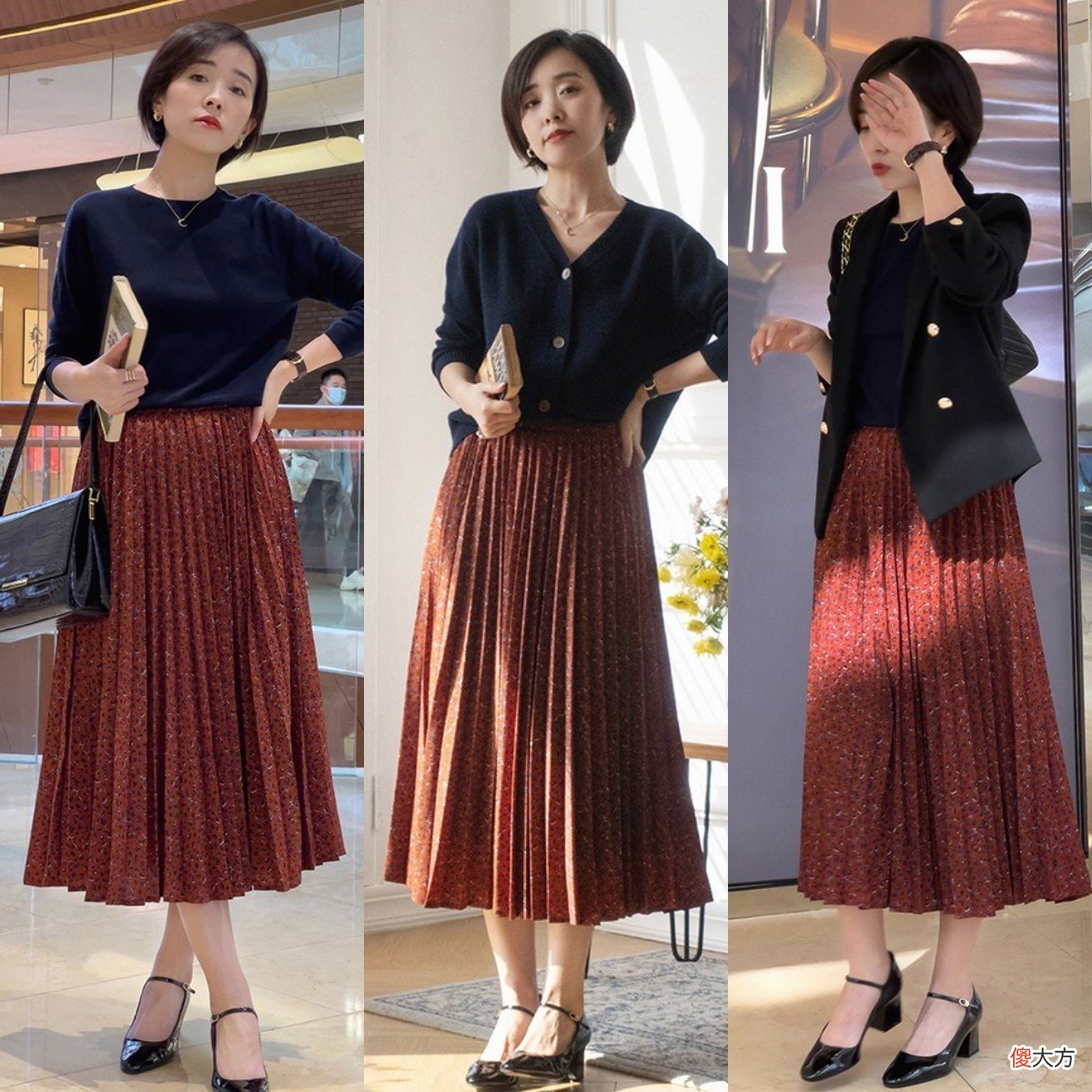 【时尚一点】穿“半身裙”怎么搭配上衣？40岁女人这样穿，显瘦又洋气