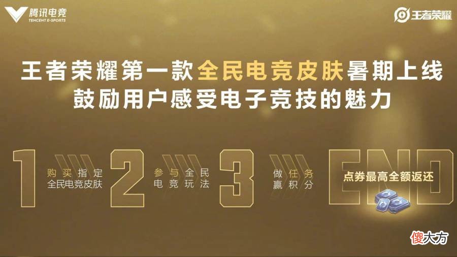 【游戏世界】天美暑假送福利,免费史诗皮肤人人有份,充值还会返还点券