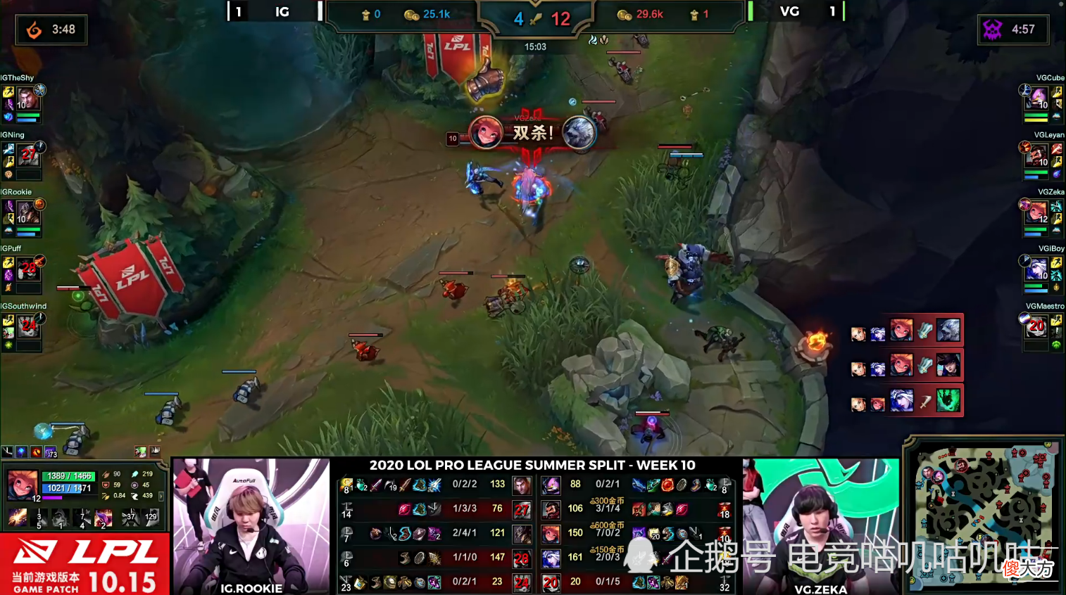 【游戏迷】LOL-LPL：双方互相整活，IG1-2不敌VG，七连胜被终结