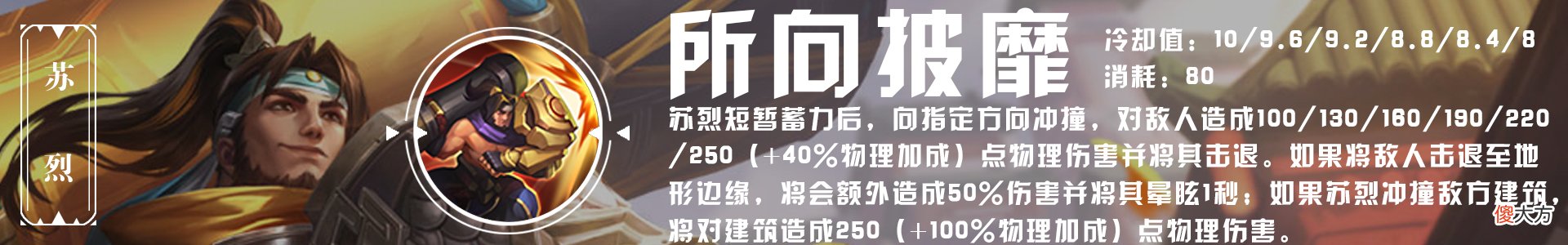 【游戏世界】拿到赛季新皮怕英雄不会用？高容错苏烈玩法攻略，助您快速上手