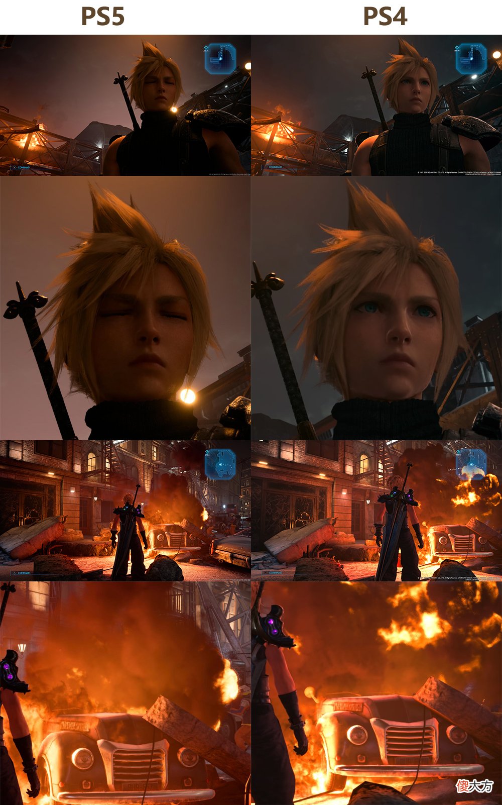 【游戏迷】《最终幻想7重制版》PS5版本与PS4原版对比差距有多大？