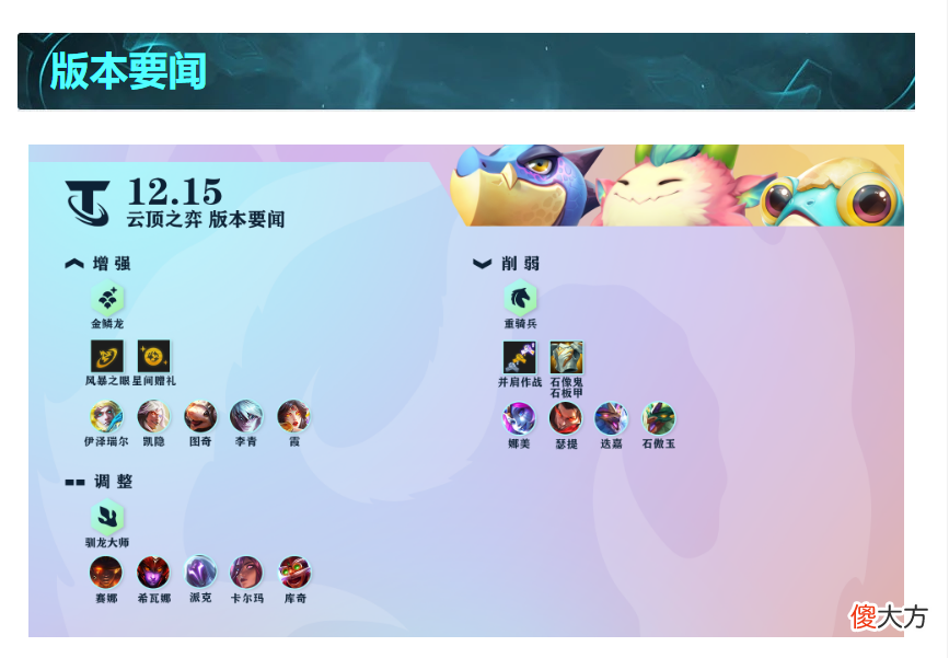 【游戏迷】云顶12.15：设计师真是疯了！又是“赌金鳞”版本＋驯龙之弈！