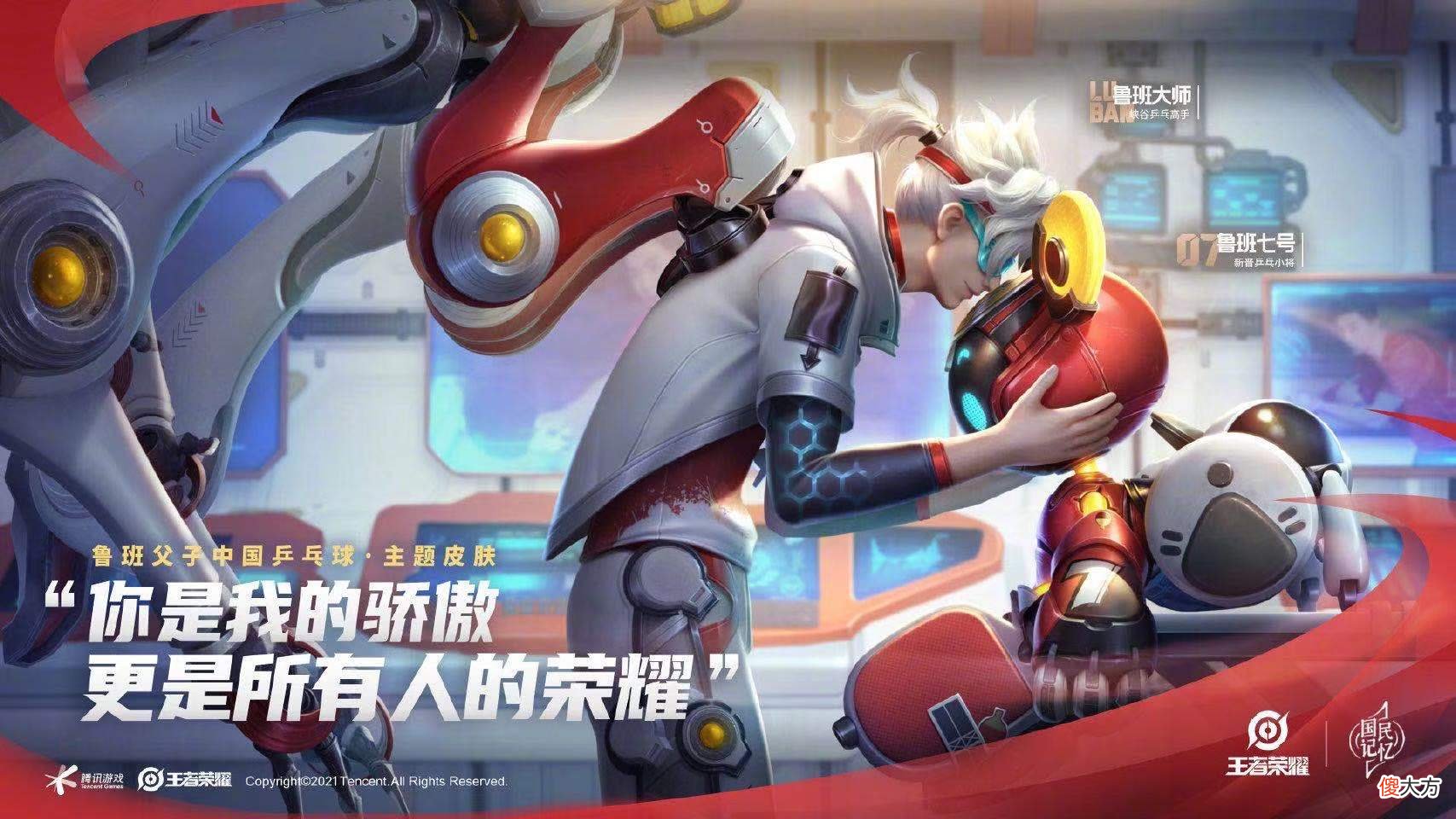 【游戏世界】王者荣耀：鲁班父子乒乓球皮肤官宣，世冠新皮肤又将花落谁家？