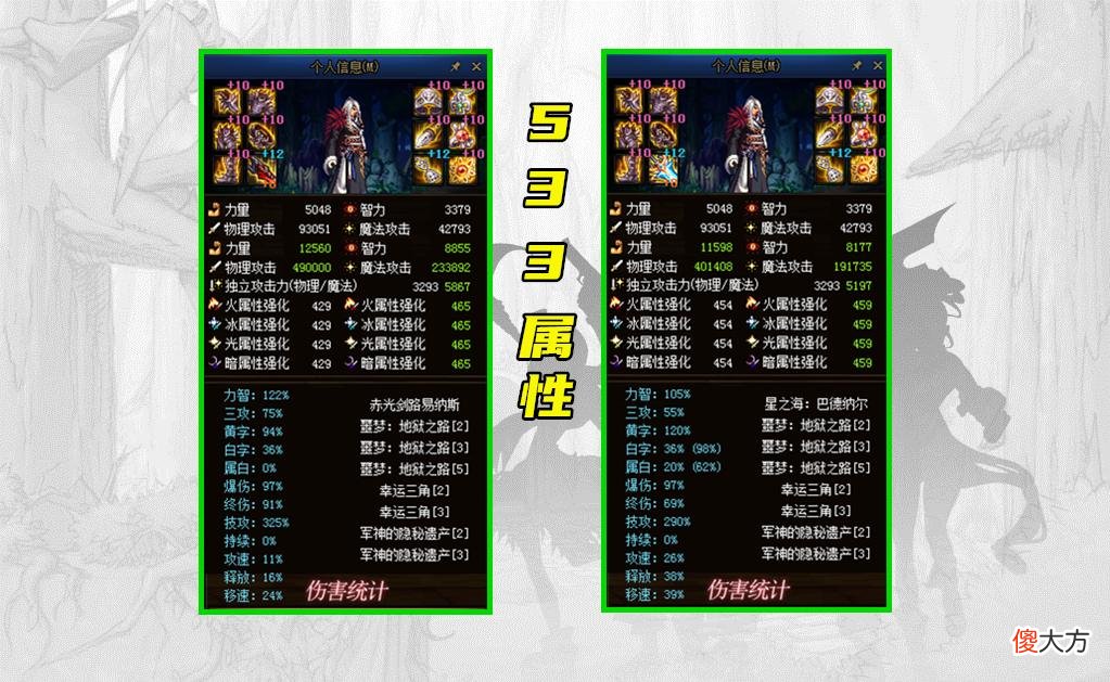 【游戏迷】DNF：红色宠物装备测试，8％白字VS7％力智＆黄字，哪个提升大？