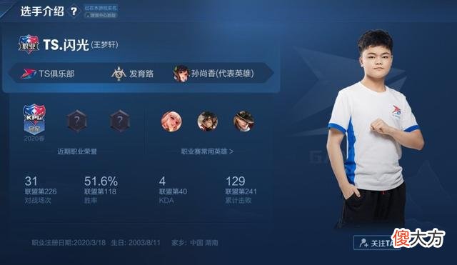 【游戏迷】TS闪光登顶巅峰赛第一，其孙尚香战力突破两万大关，安Q牌面