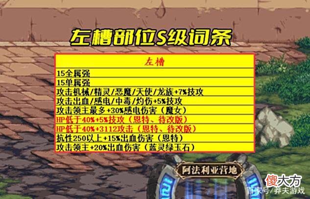 【游戏迷】DNF：自定义S级词条一览！拿到就算毕业，完美替代固定史诗