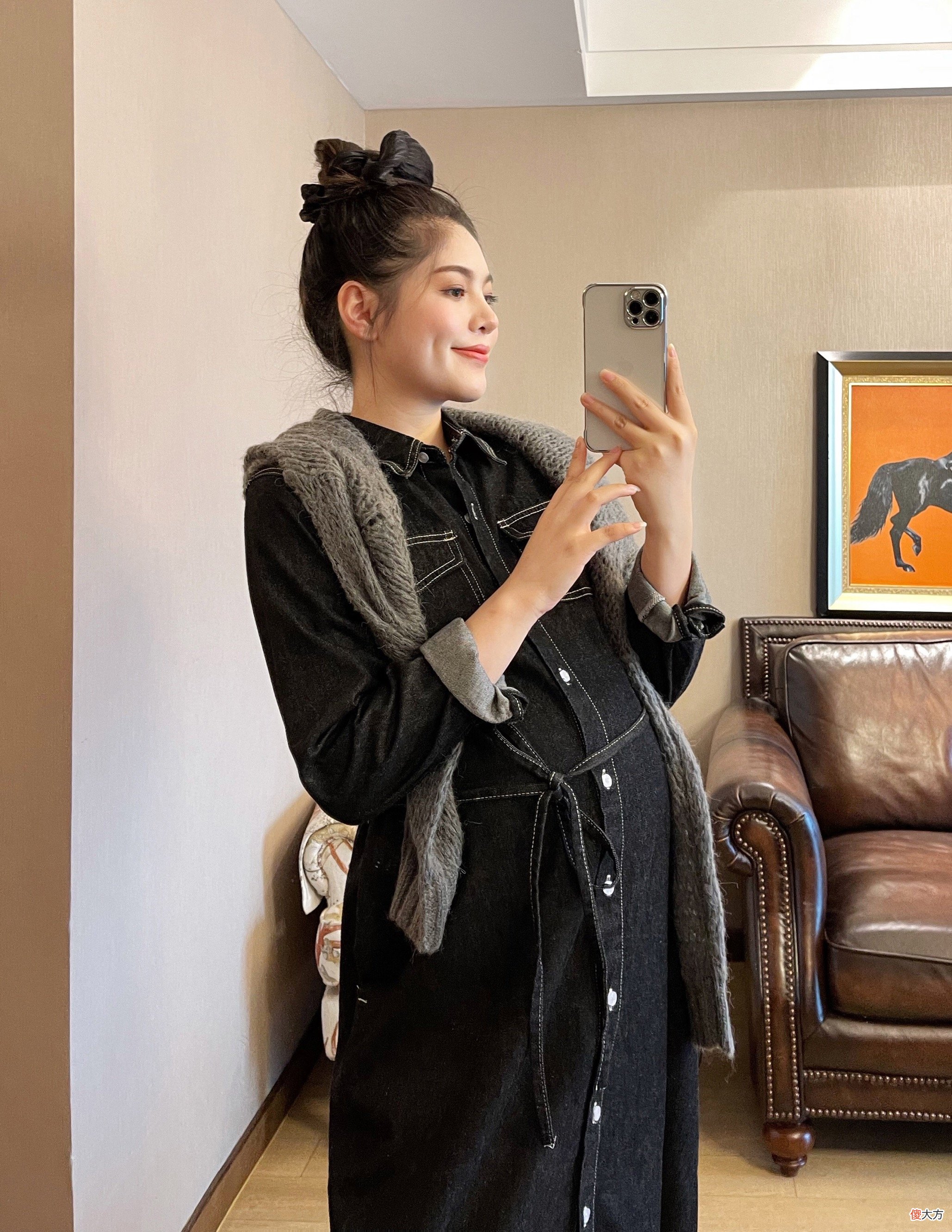 chic孕妈穿搭,“带球工作”的孕妈,如何舒服自己又不邋遢?