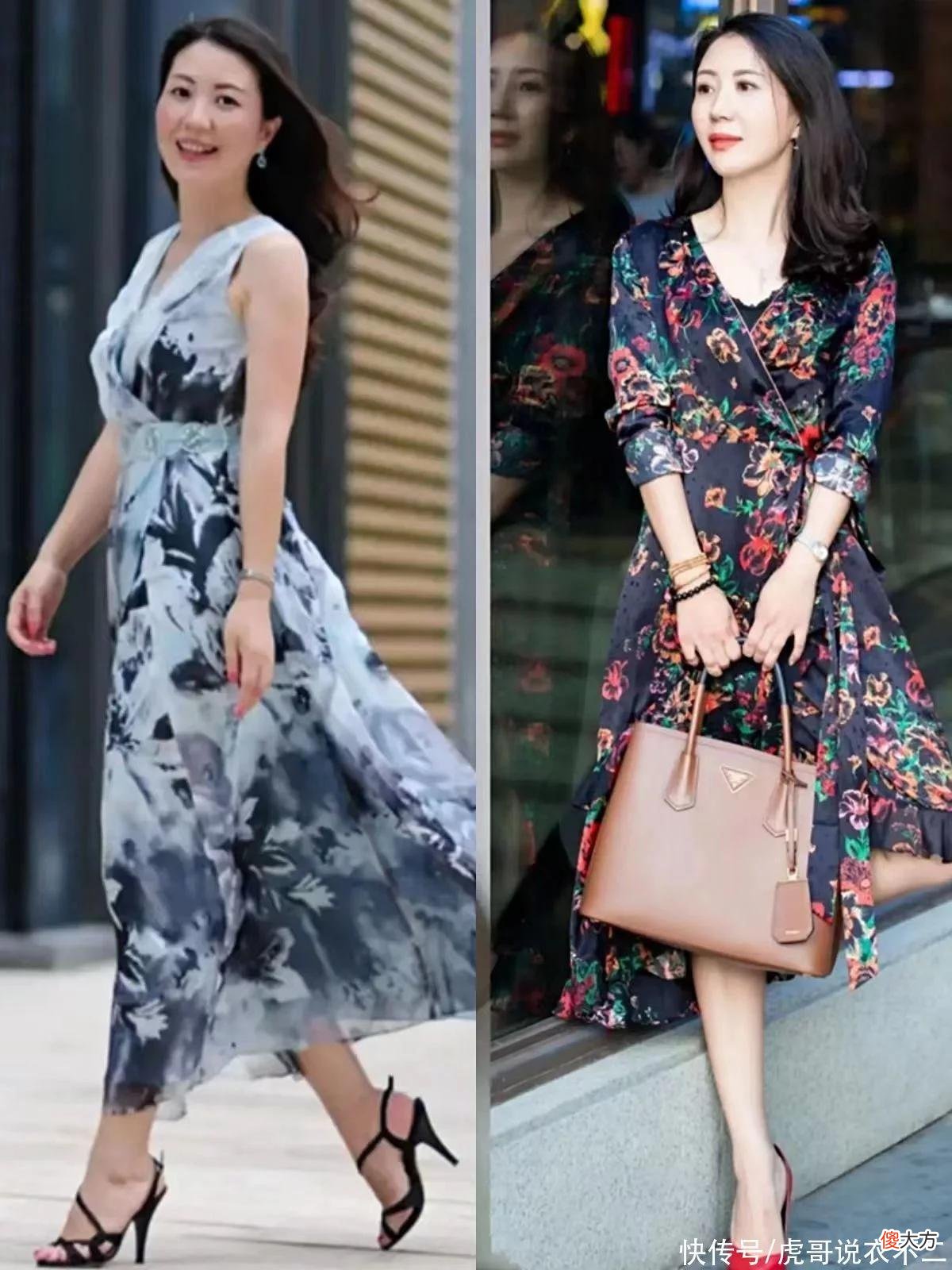 【就爱时尚】建议上了年纪的女人：出门多穿花色单品，这样搭不俗不艳，太美了