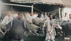 【历史故事】晚清老照片：男子坐栏杆上发呆，地主坐炕头数钱，大内侍卫扛枪站岗