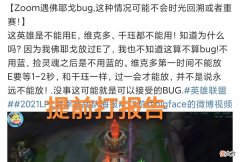 【游戏世界】为暂停提前打申请报告，“Zoom直播谈佛耶戈，E不能用了怎么办”