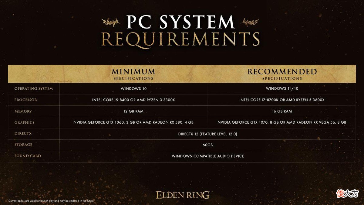 【游戏迷】《艾尔登法环》PC版配置公布，实体版游戏已出，最新情报汇总！