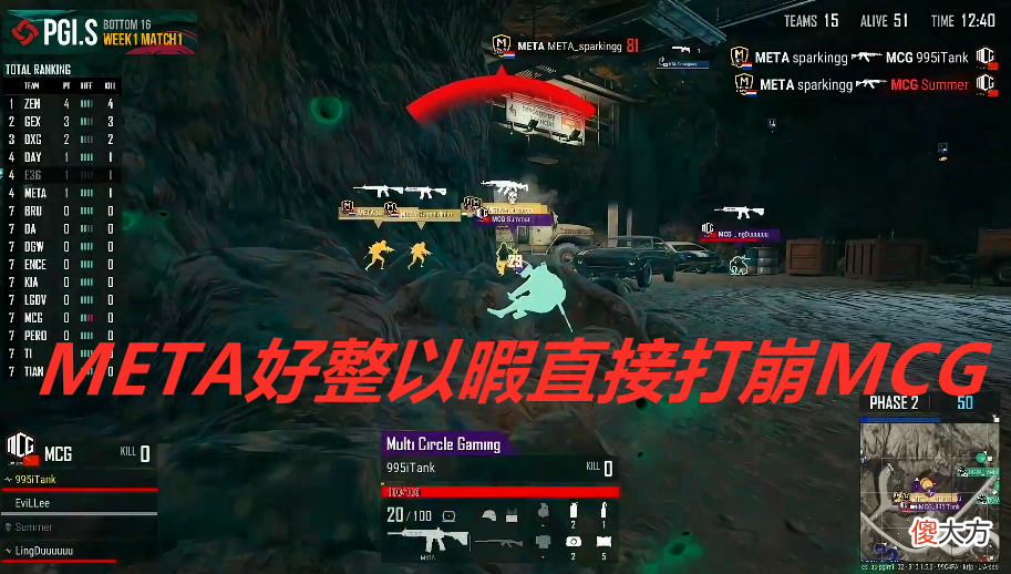 【游戏迷】PGI积分赛：MCG终于8杀吃鸡，网友：接下来让我们震惊世界吧！