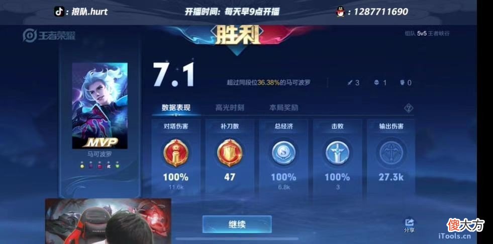 【游戏世界】王者荣耀：刺痛发育路大挑战，全胜战绩险些被破