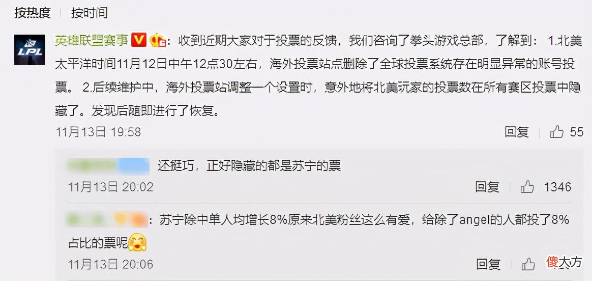 【游戏世界】SN全明星票数深夜异常浮动，被质疑刷票，官方回应无法服众