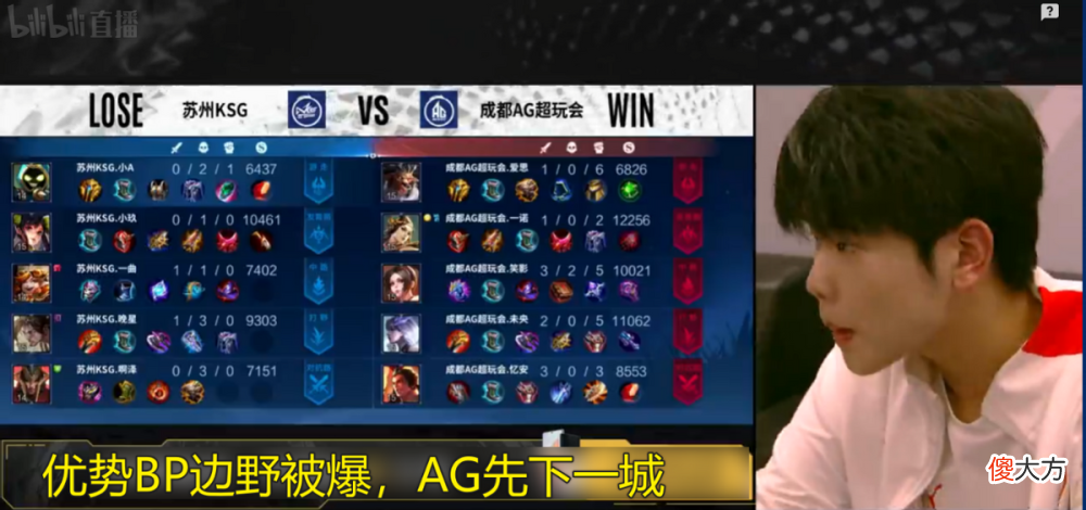 【游戏迷】AG惨遭KSG淘汰，啊泽兴奋砸桌，一诺尽力了，张角：爱思败人品