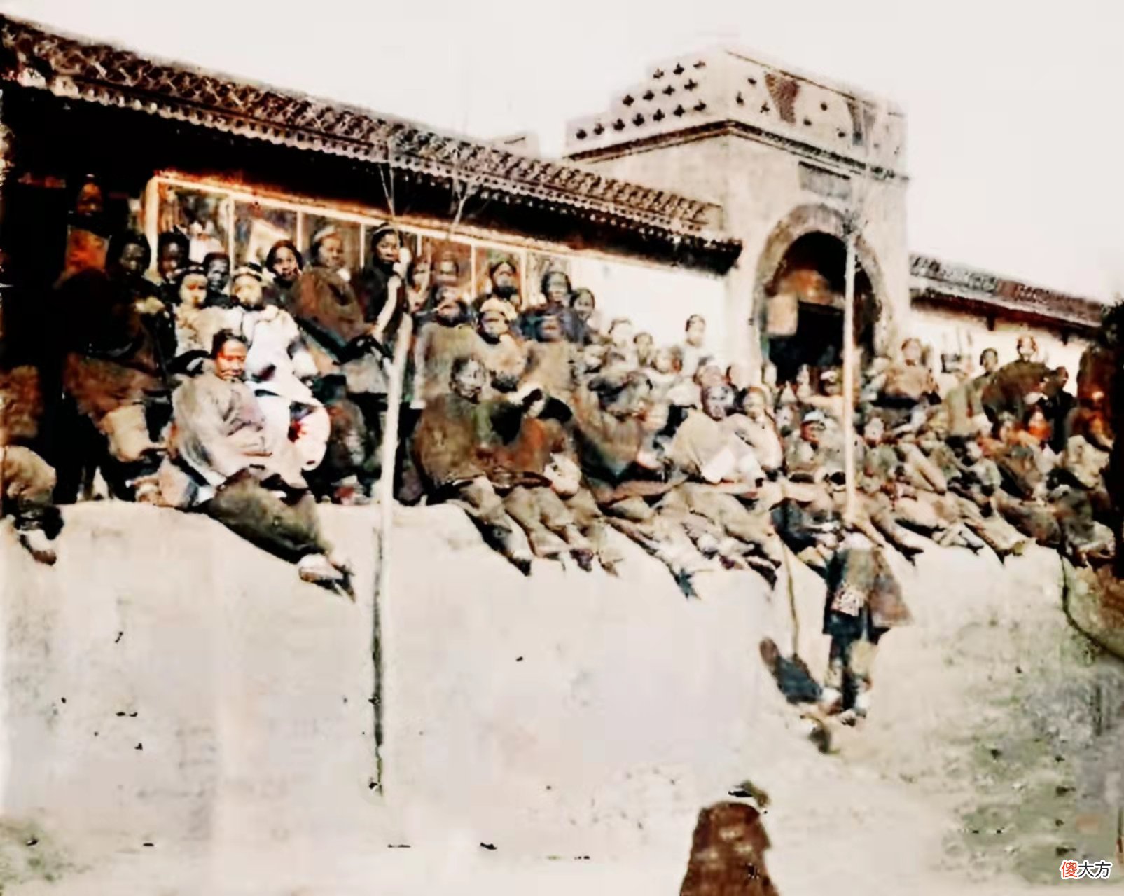 【历史故事】老照片：1908年的河南安阳，彰德府的鼓楼，天宁寺的宝塔