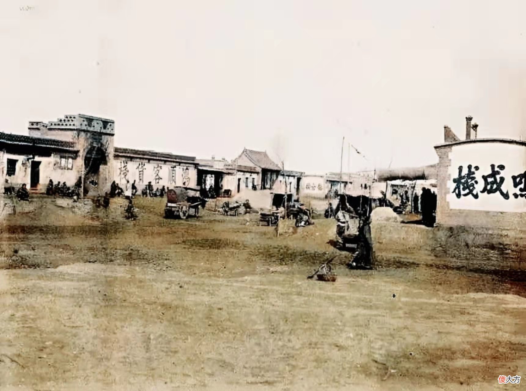 【历史故事】老照片：1908年的河南安阳，彰德府的鼓楼，天宁寺的宝塔