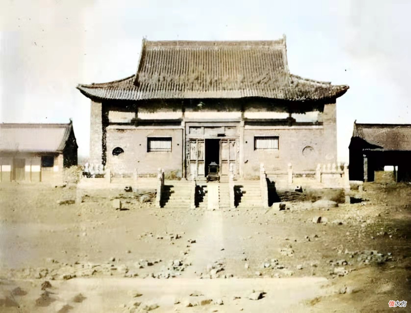 【历史故事】老照片：1908年的河南安阳，彰德府的鼓楼，天宁寺的宝塔