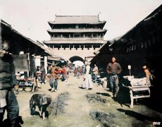 【历史故事】老照片：1908年的河南安阳，彰德府的鼓楼，天宁寺的宝塔