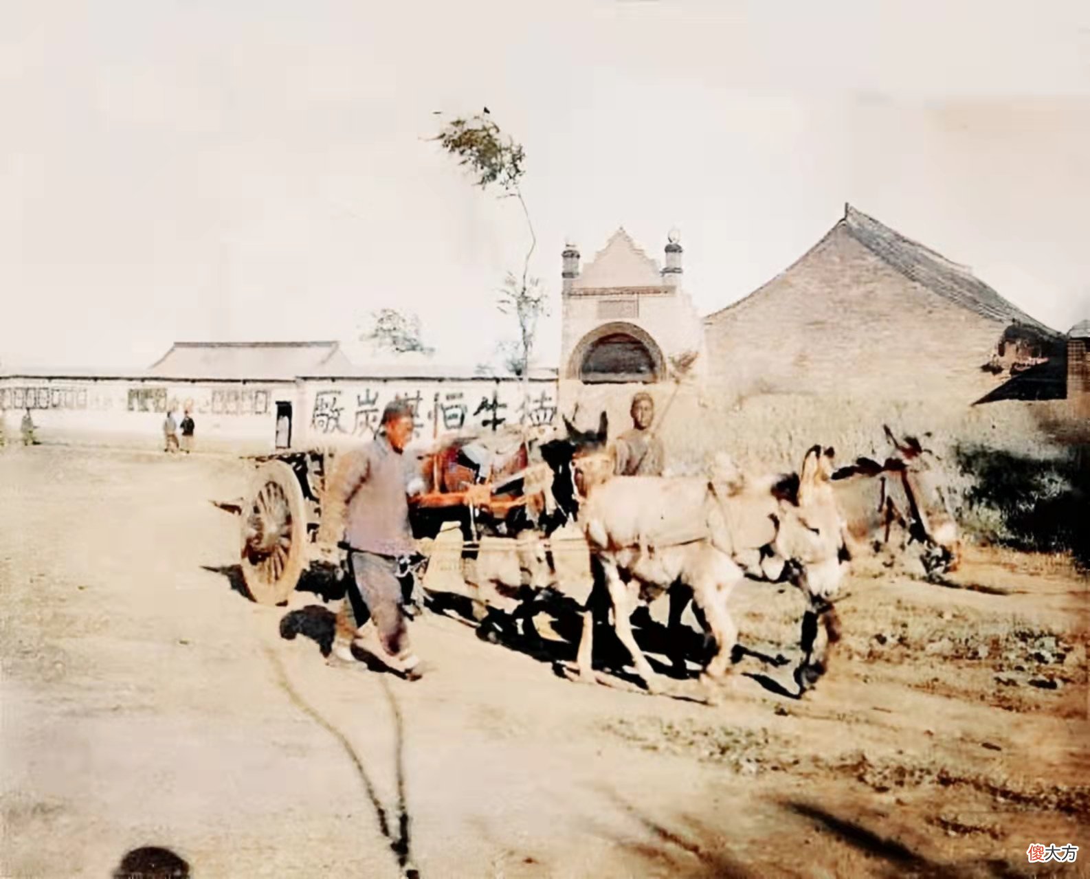 【历史故事】老照片：1908年的河南安阳，彰德府的鼓楼，天宁寺的宝塔
