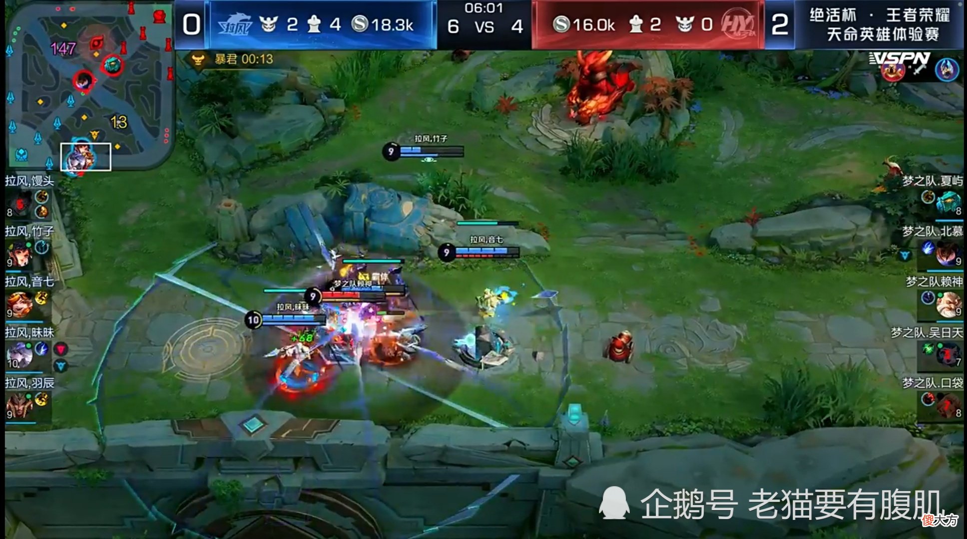 【游戏世界】王者绝活杯，赖神老夫子偷家获胜