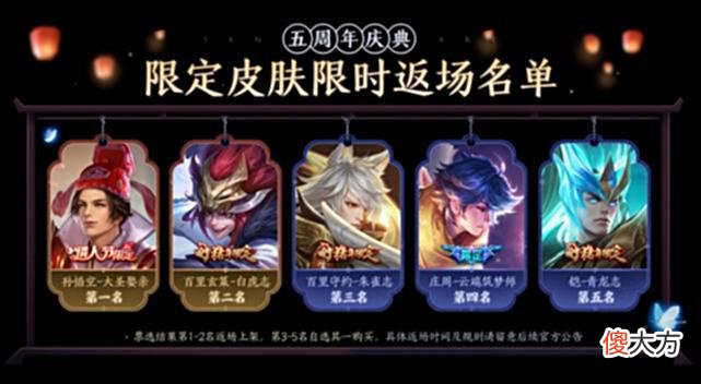 【游戏迷】5款限定确认返场，白鹤梁神女加入，孙悟空玩家笑了