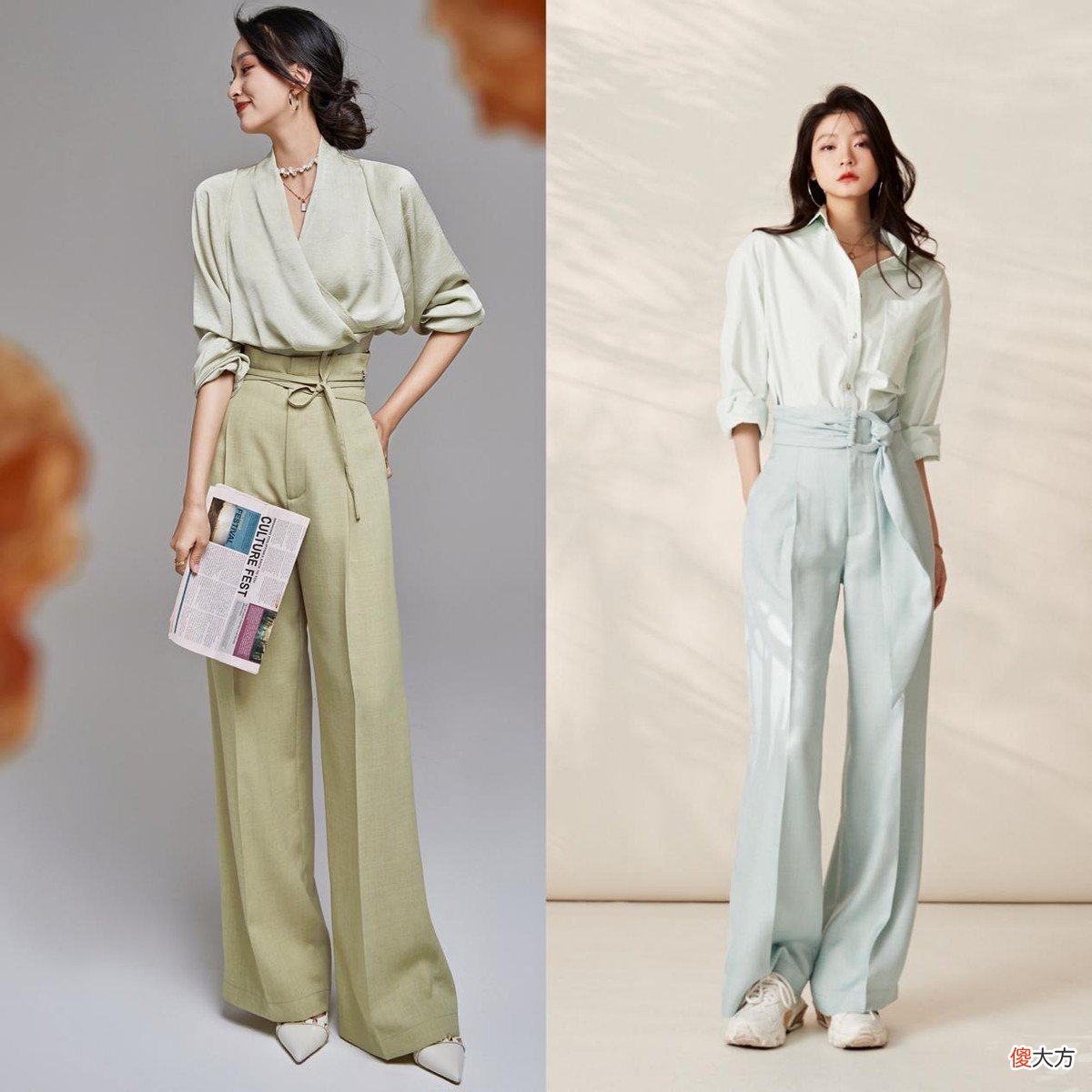 【时尚一点】眼光够好的女人，穿阔腿裤都遵守2个搭配要点，提升高级感很简单