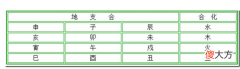 地支合化图