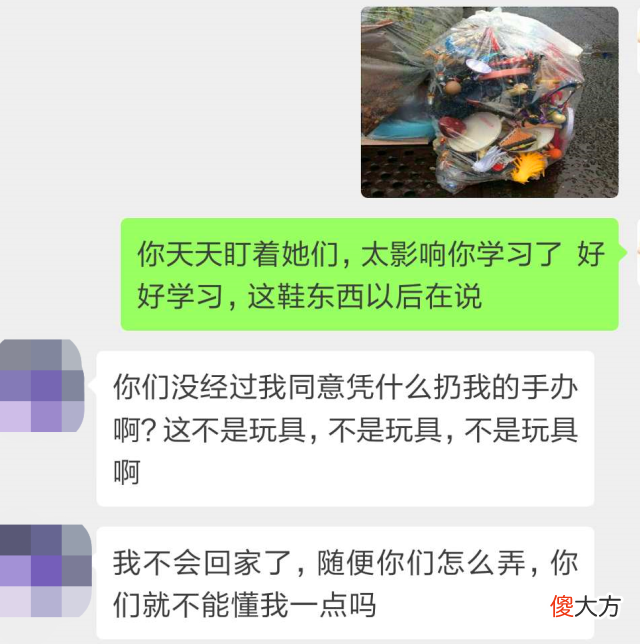 爸妈将儿子绝版动漫手办全扔了,孩子痛哭离家出走,买手办=不学习?