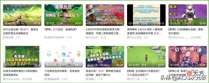 【游戏迷】原神草元素太好玩!激化反应成热门,雷火水体系大混战