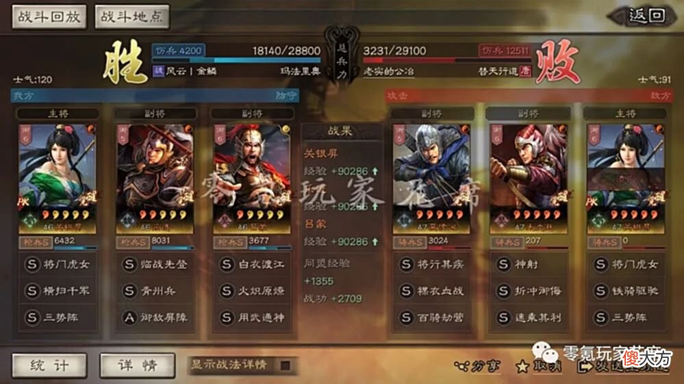 【游戏迷】关银屏＋乐进＋吕蒙的PK战报展示，白板效果也不错