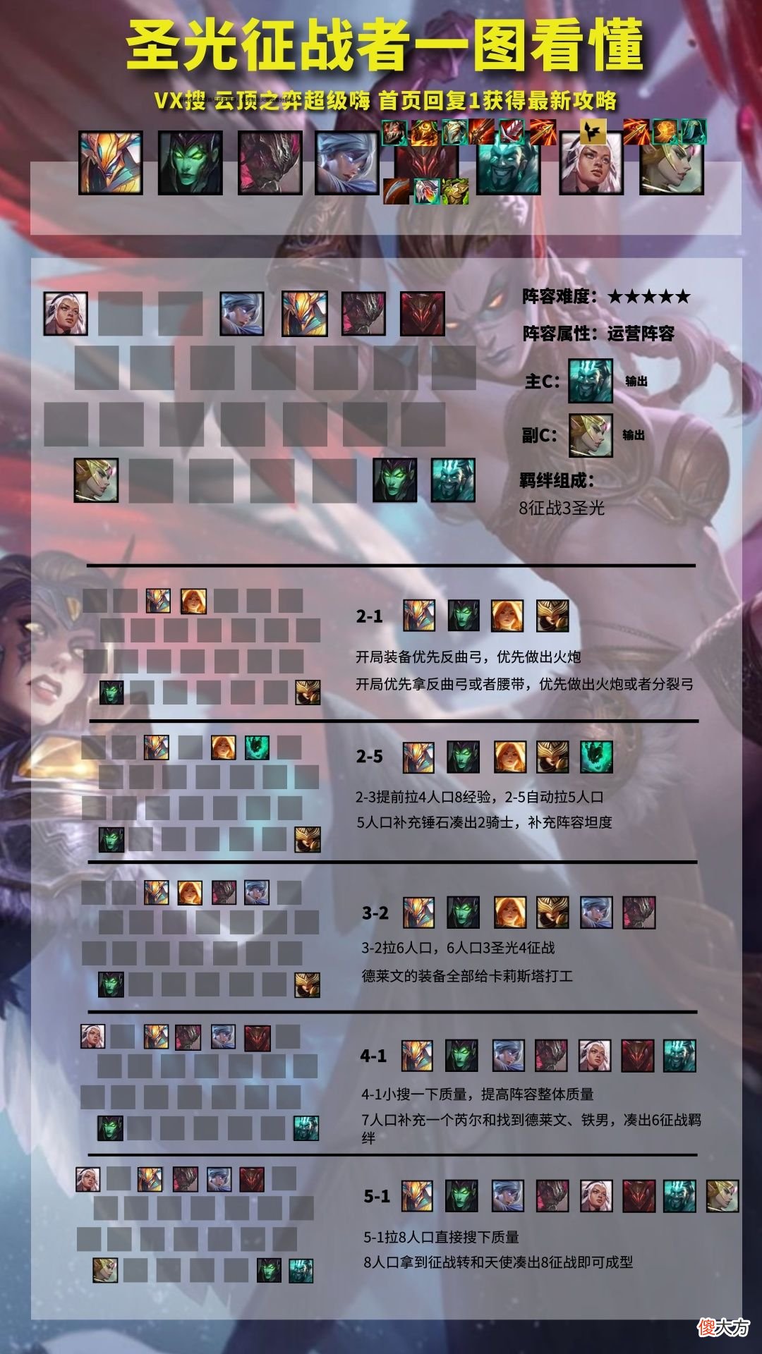 【游戏迷】无须20秒开局即无敌？圣光征服者成型即无敌