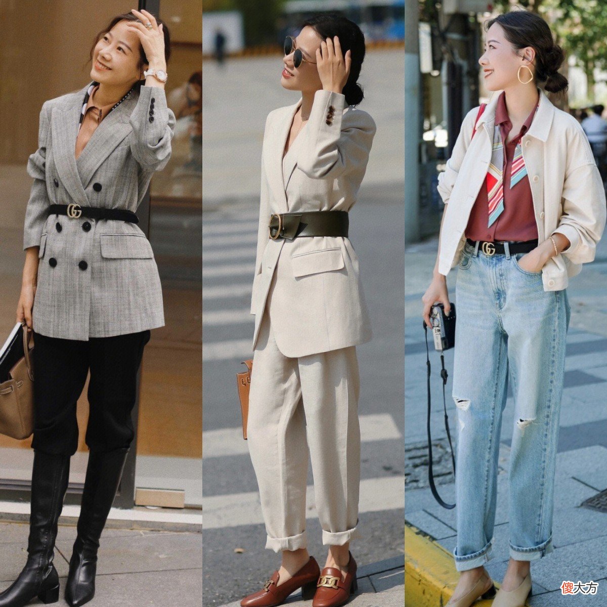 【时尚一点】今年火了一种的穿法,叫:短上衣+高腰裤,时髦显高,适合小个子