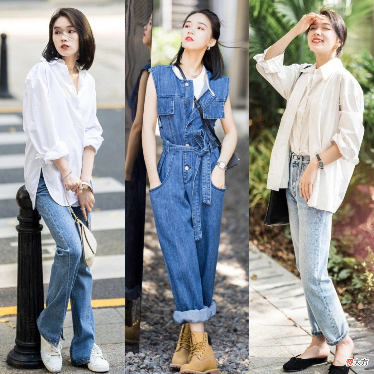 【时尚一点】今年火了一种的穿法,叫:短上衣+高腰裤,时髦显高,适合小个子