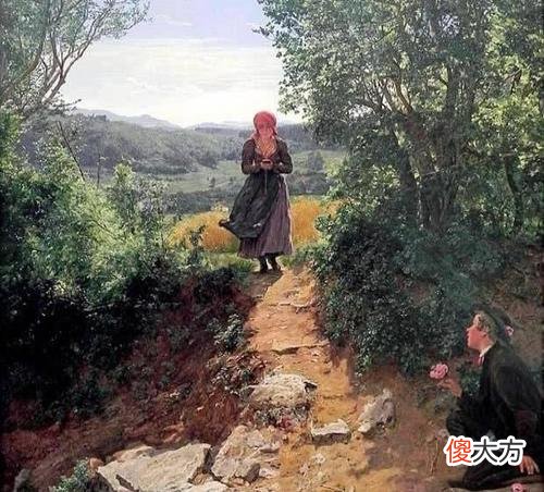 19世纪绘画中惊现拿“手机”的女人，网友猜测：时间旅行者